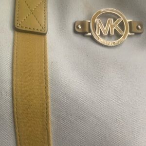New Michael KORS leather and canvas tote bag